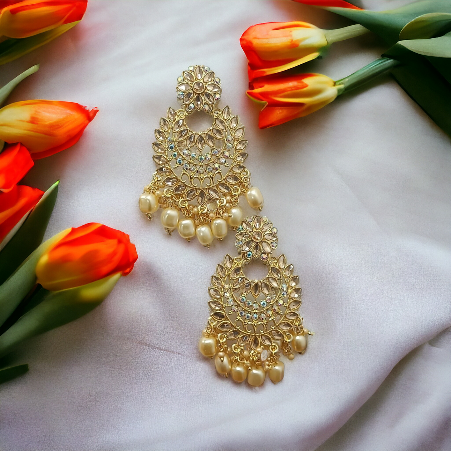 Dazzling Vintage Chandbali Earrings