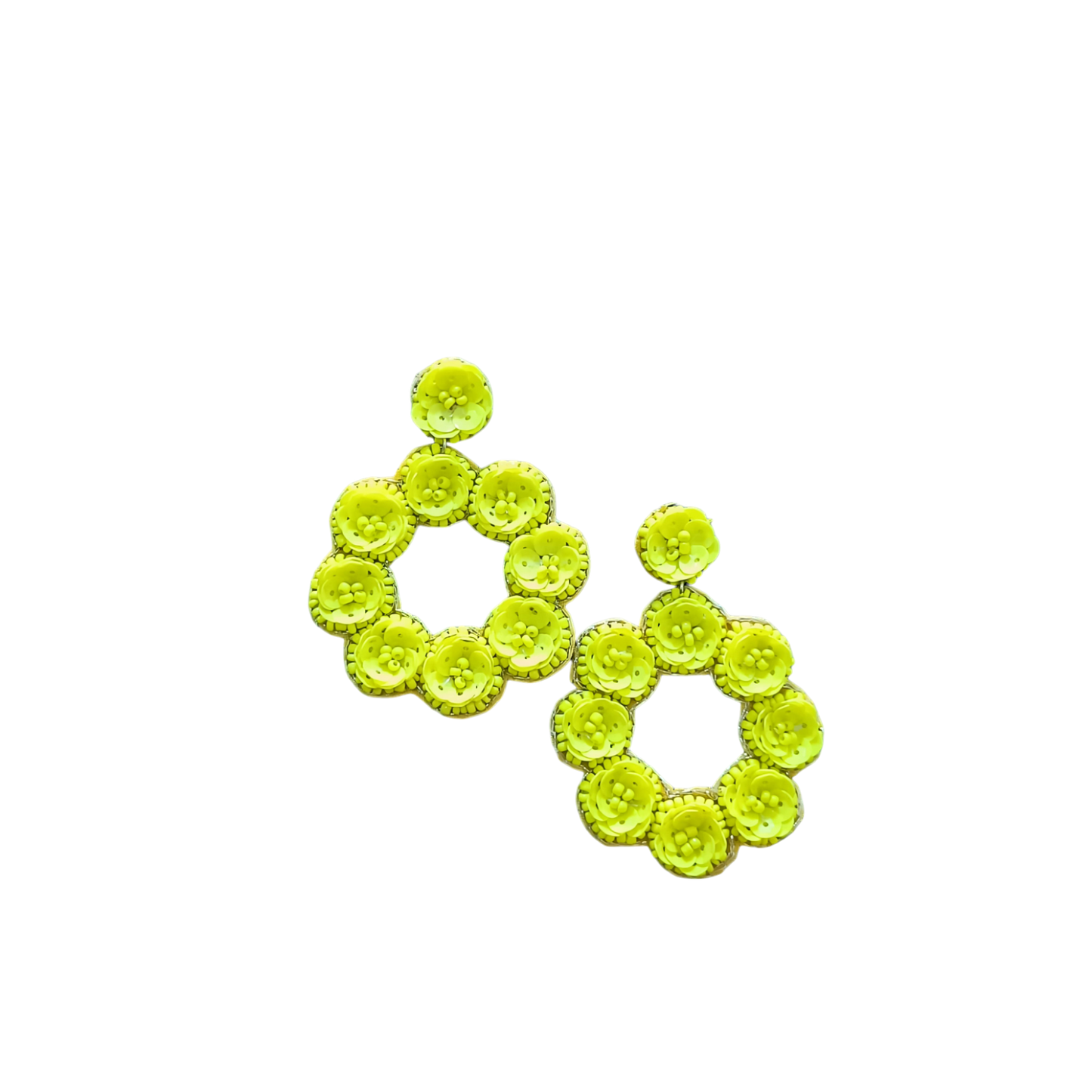 Handcrafted Yellow Flower Earrings