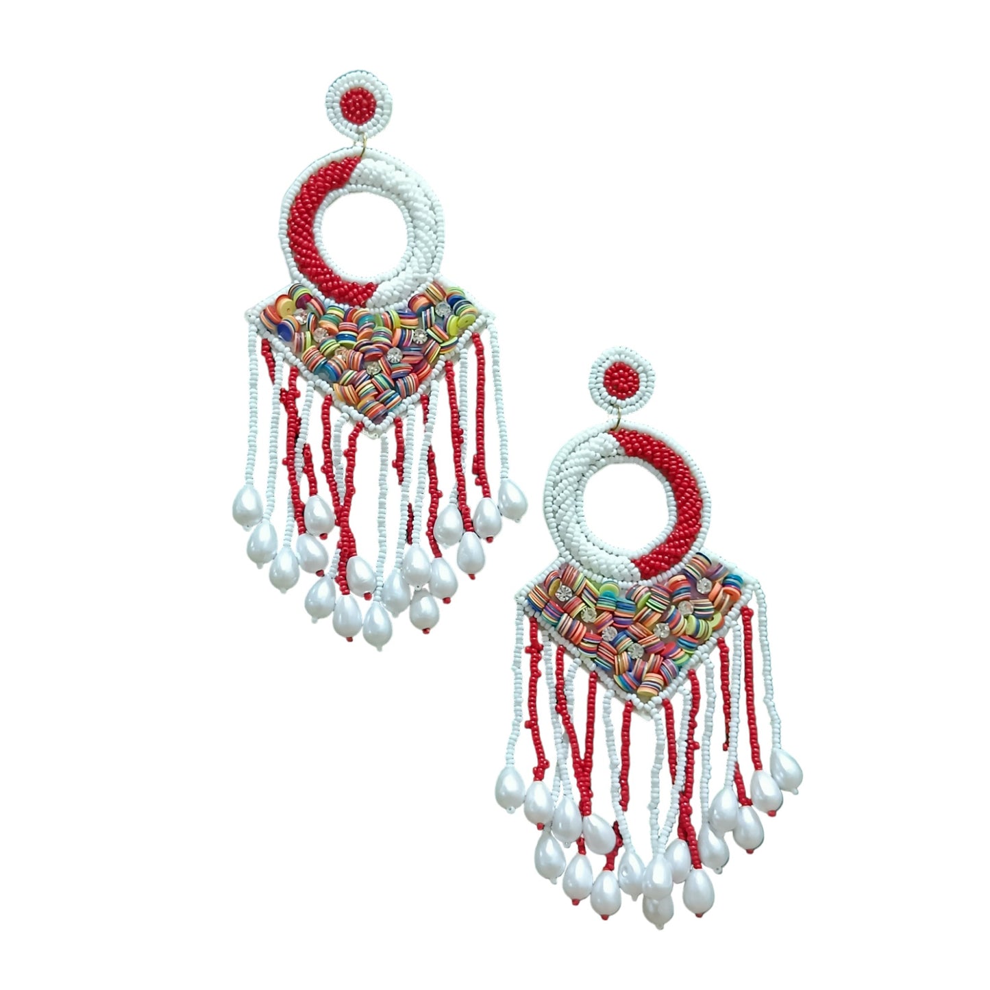 Handmade Dangler Earrings with Pearls