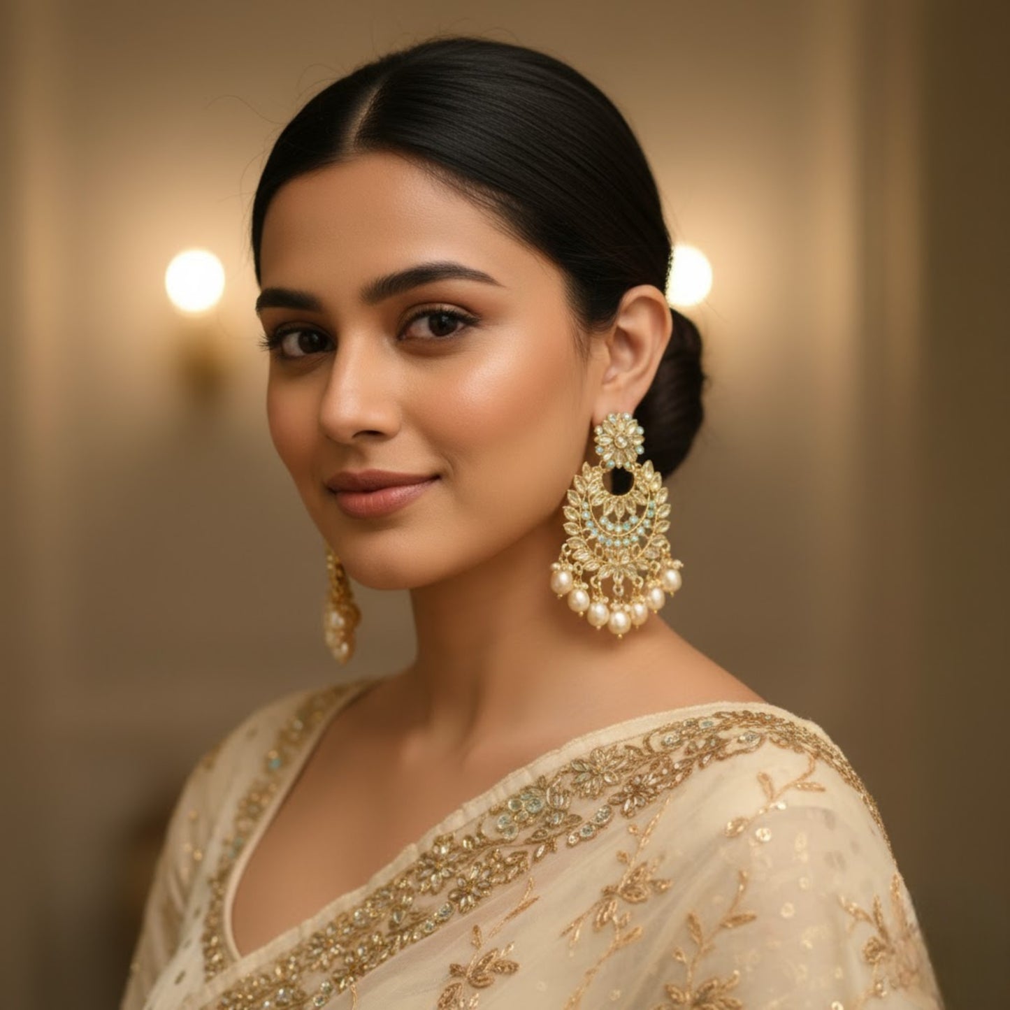 Dazzling Vintage Chandbali Earrings