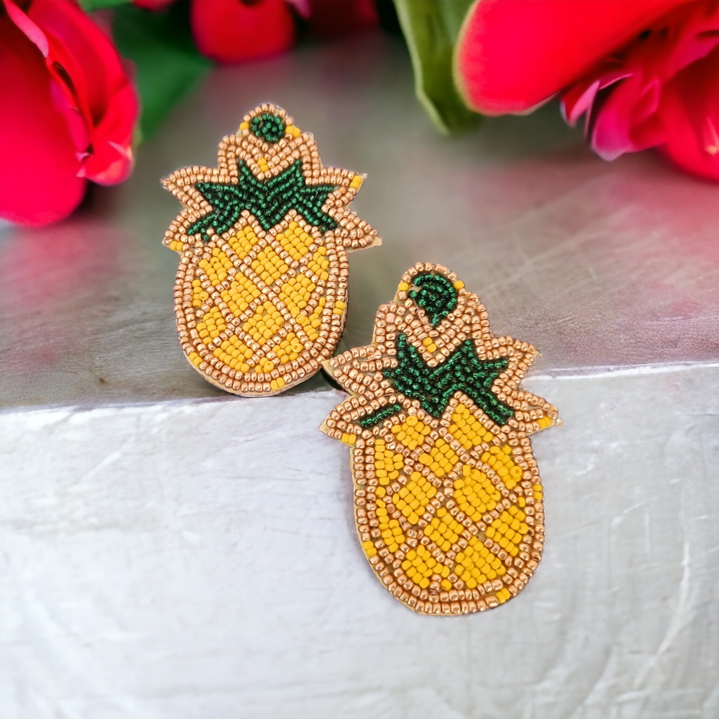 Tropical Splendora Pineapple shaped earrings