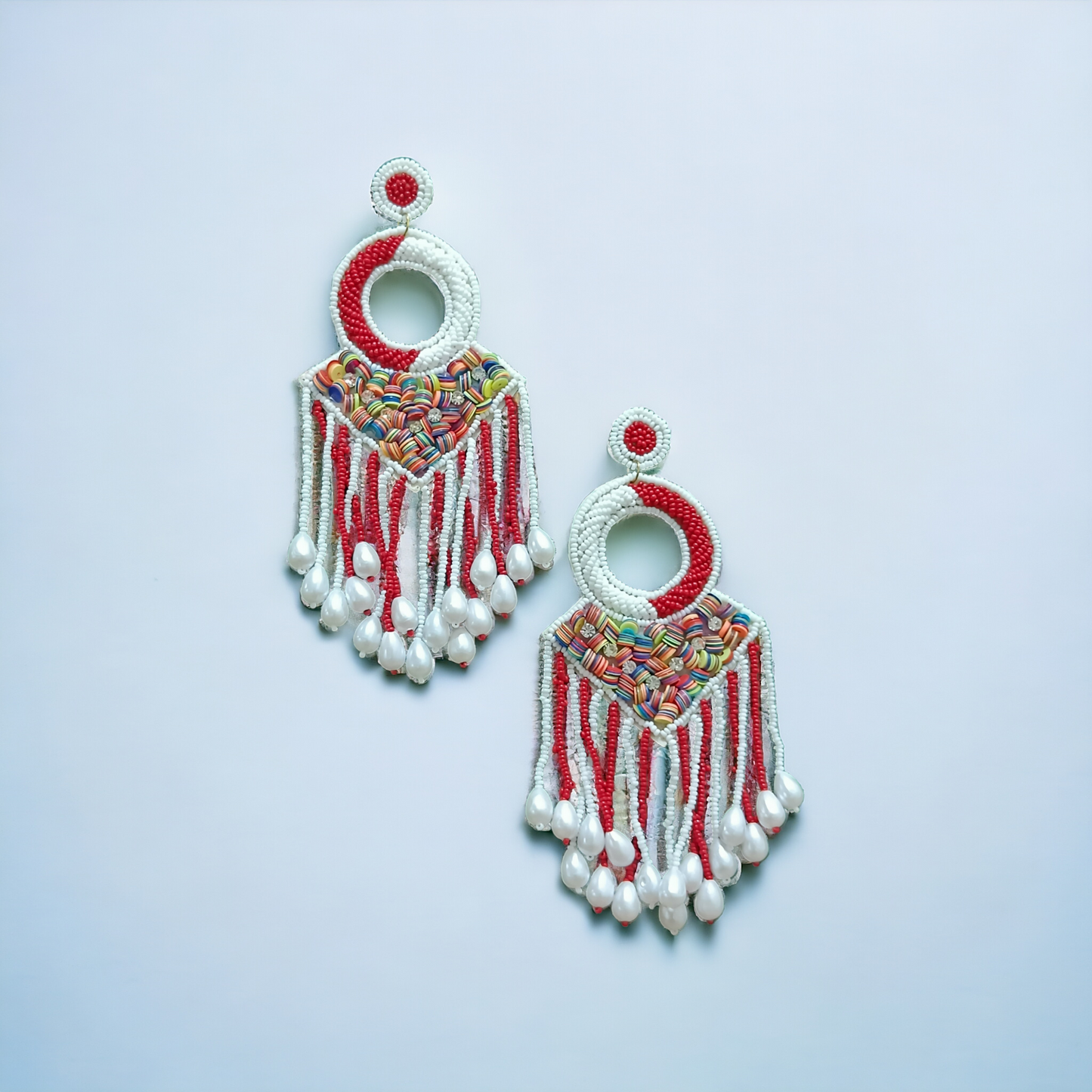 Handmade Dangler Earrings with Pearls