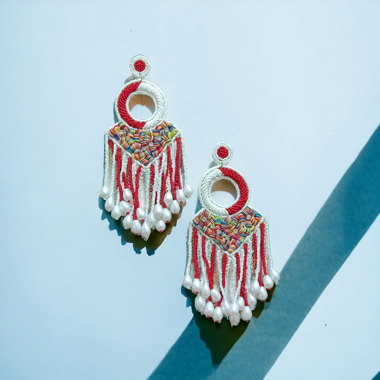 Handmade Dangler Earrings with Pearls