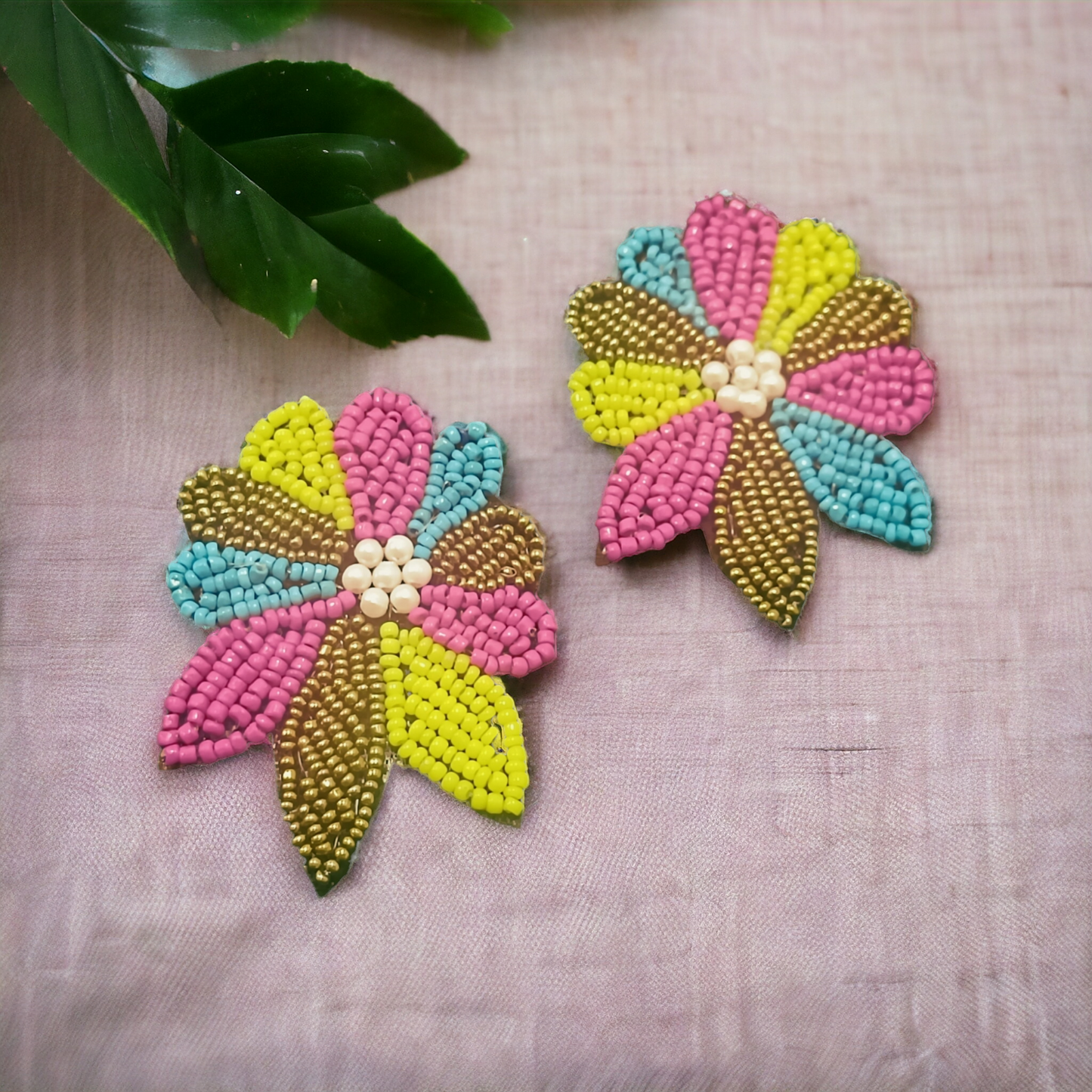 Handcrafted Multicolour Flower Earrings