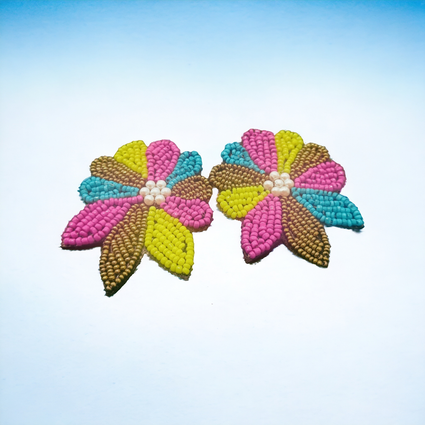 Handcrafted Multicolour Flower Earrings