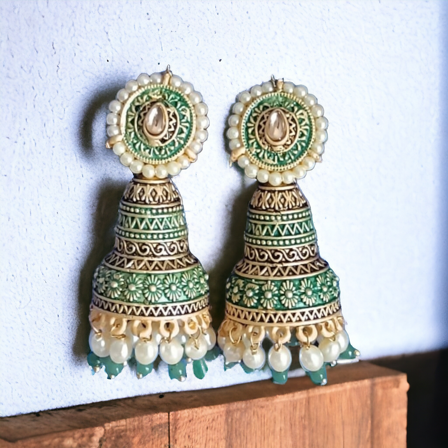 Exquisite traditional pearl beaded Earrings
