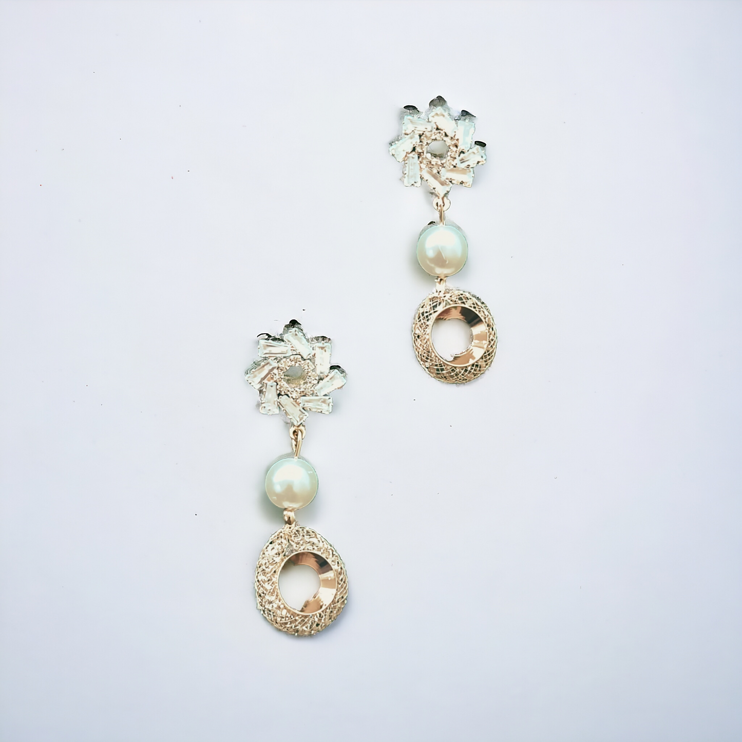 Rosegold Contemporary Drop Earrings