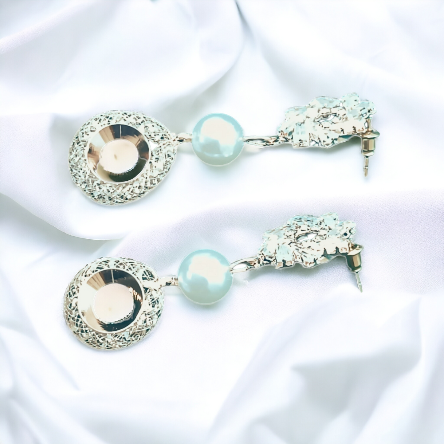 Rosegold Contemporary Drop Earrings