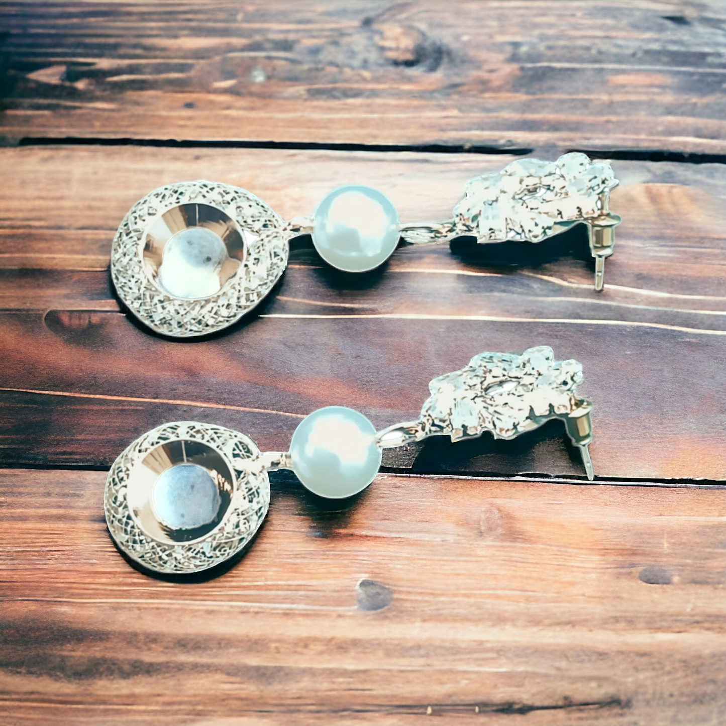 Rosegold Contemporary Drop Earrings