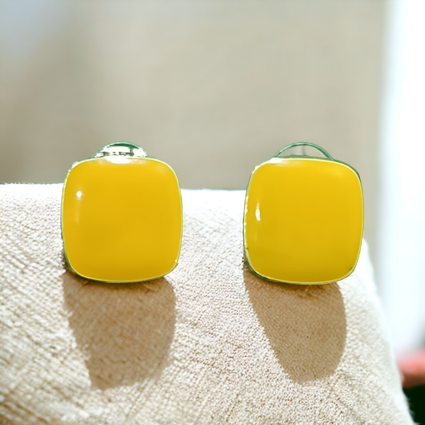 Elegant Square Design Stud Earrings