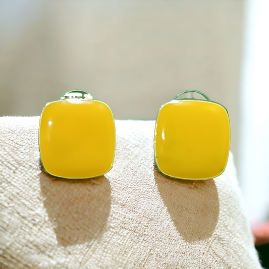 Elegant Square Design Stud Earrings