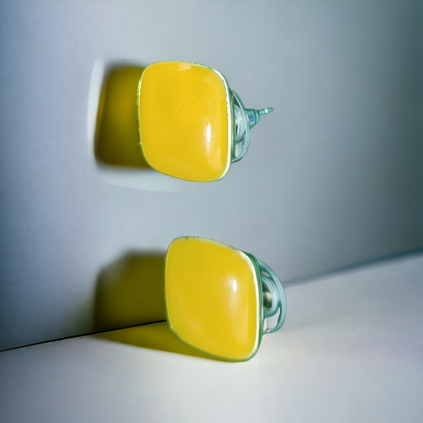 Elegant Square Design Stud Earrings