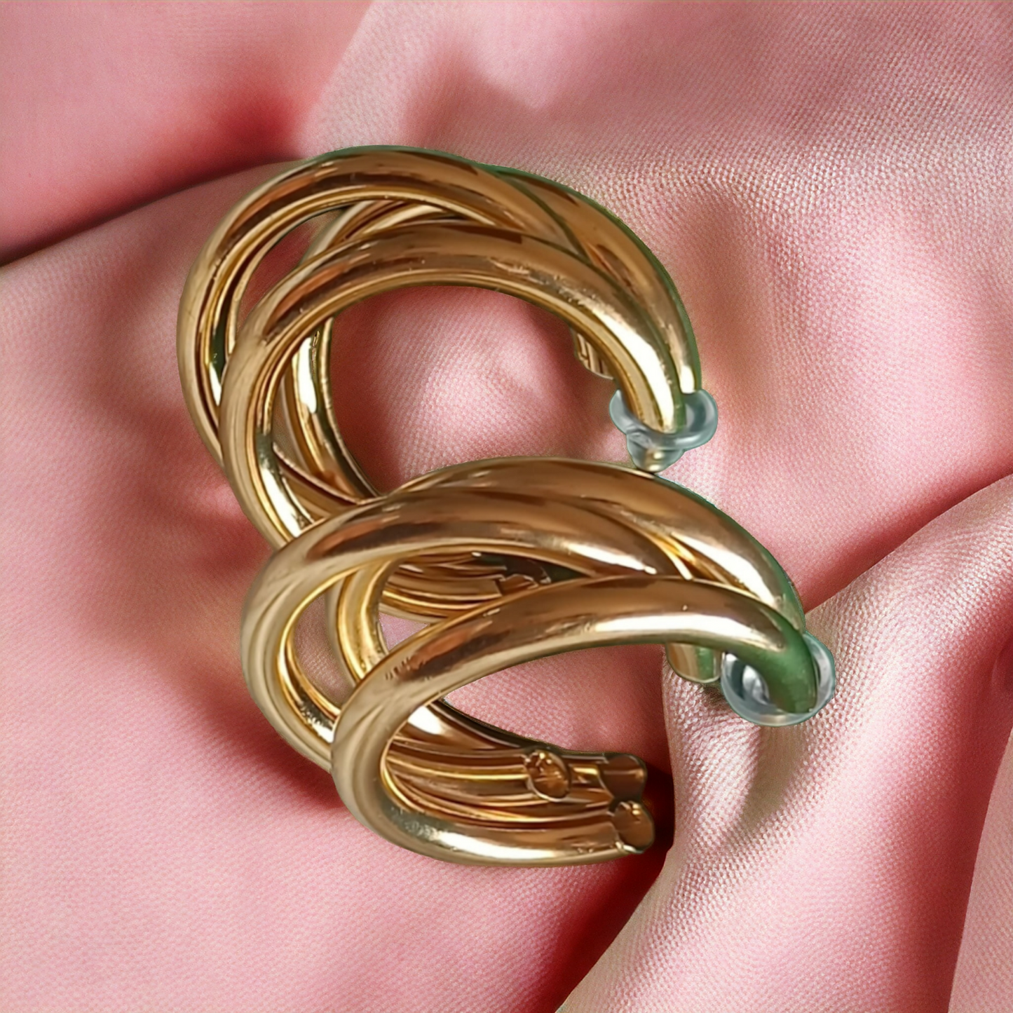 Three Layer Hoop Earrings