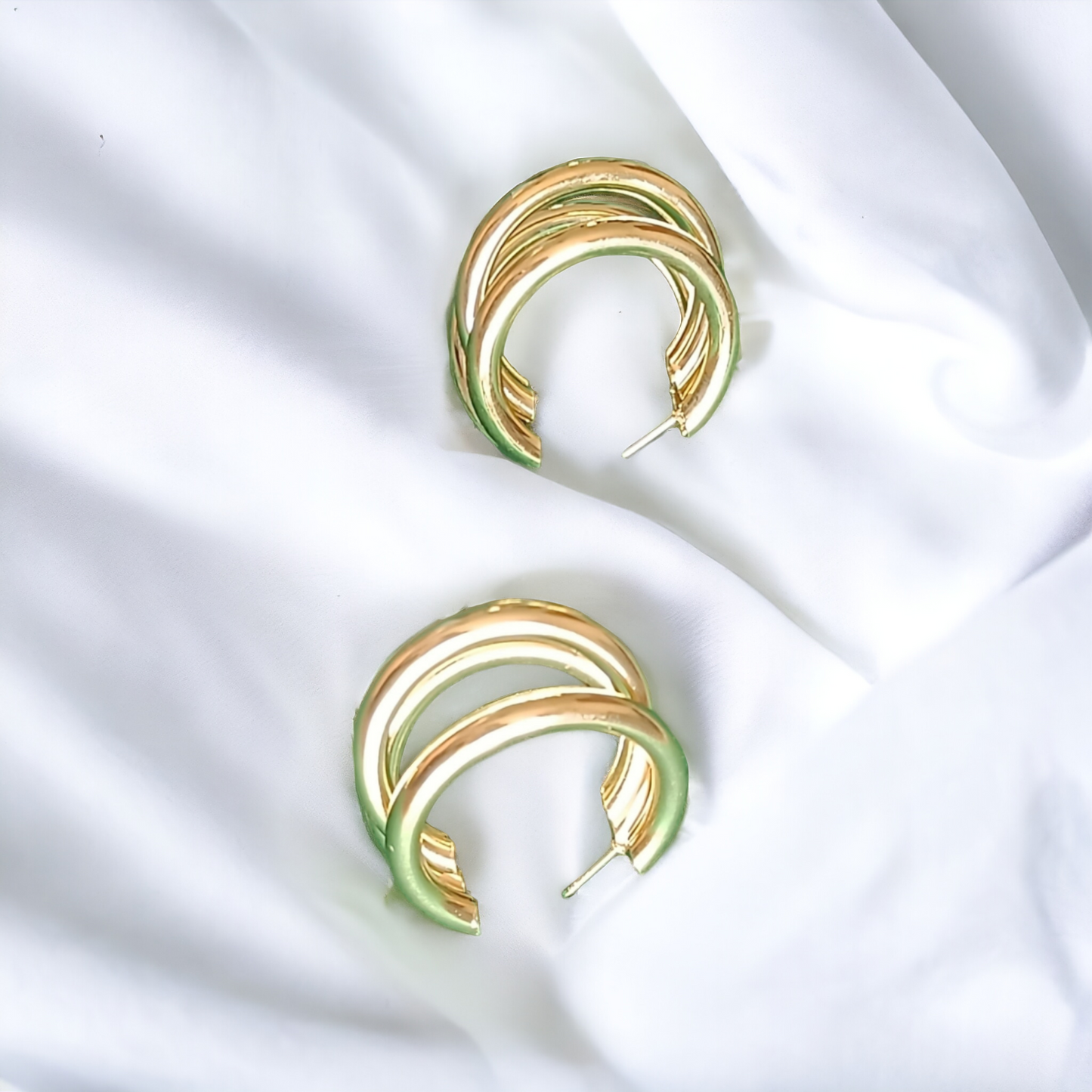 Three Layer Hoop Earrings