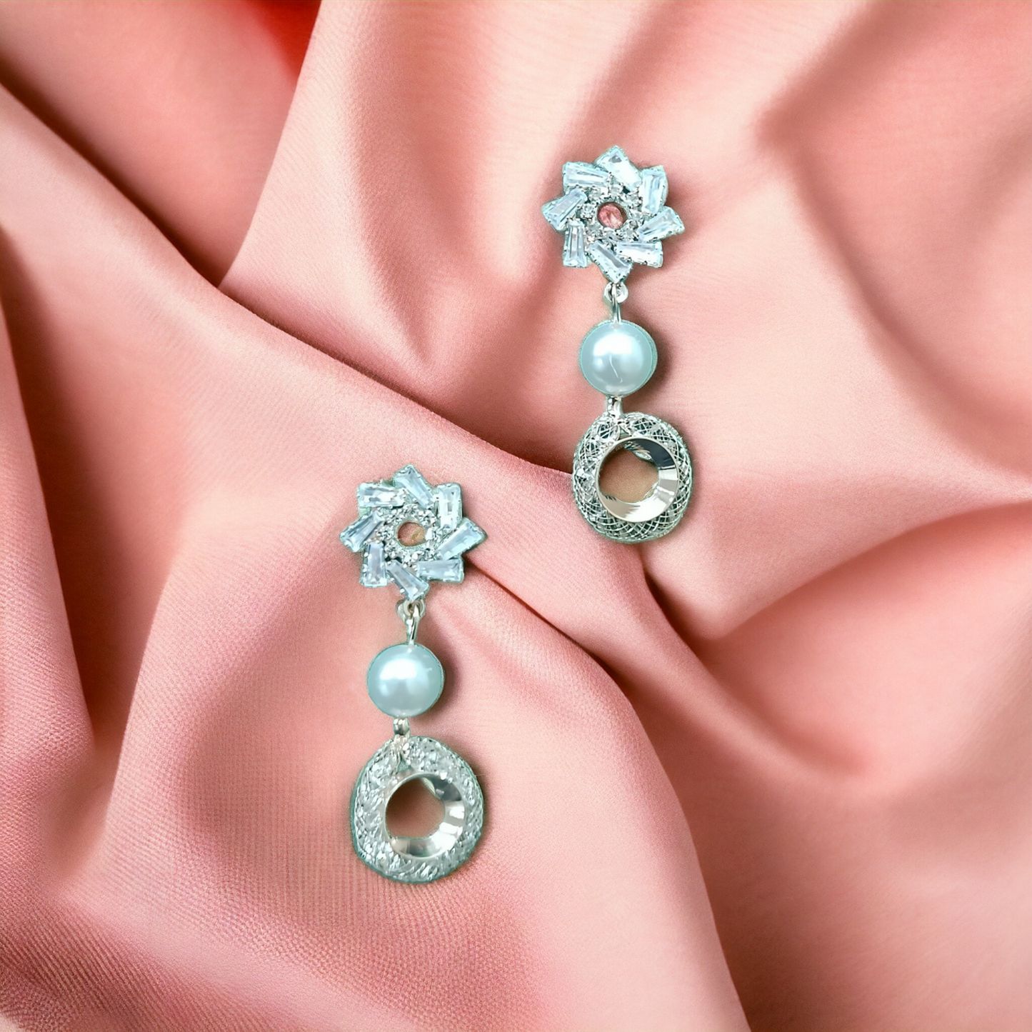 Rosegold Contemporary Drop Earrings