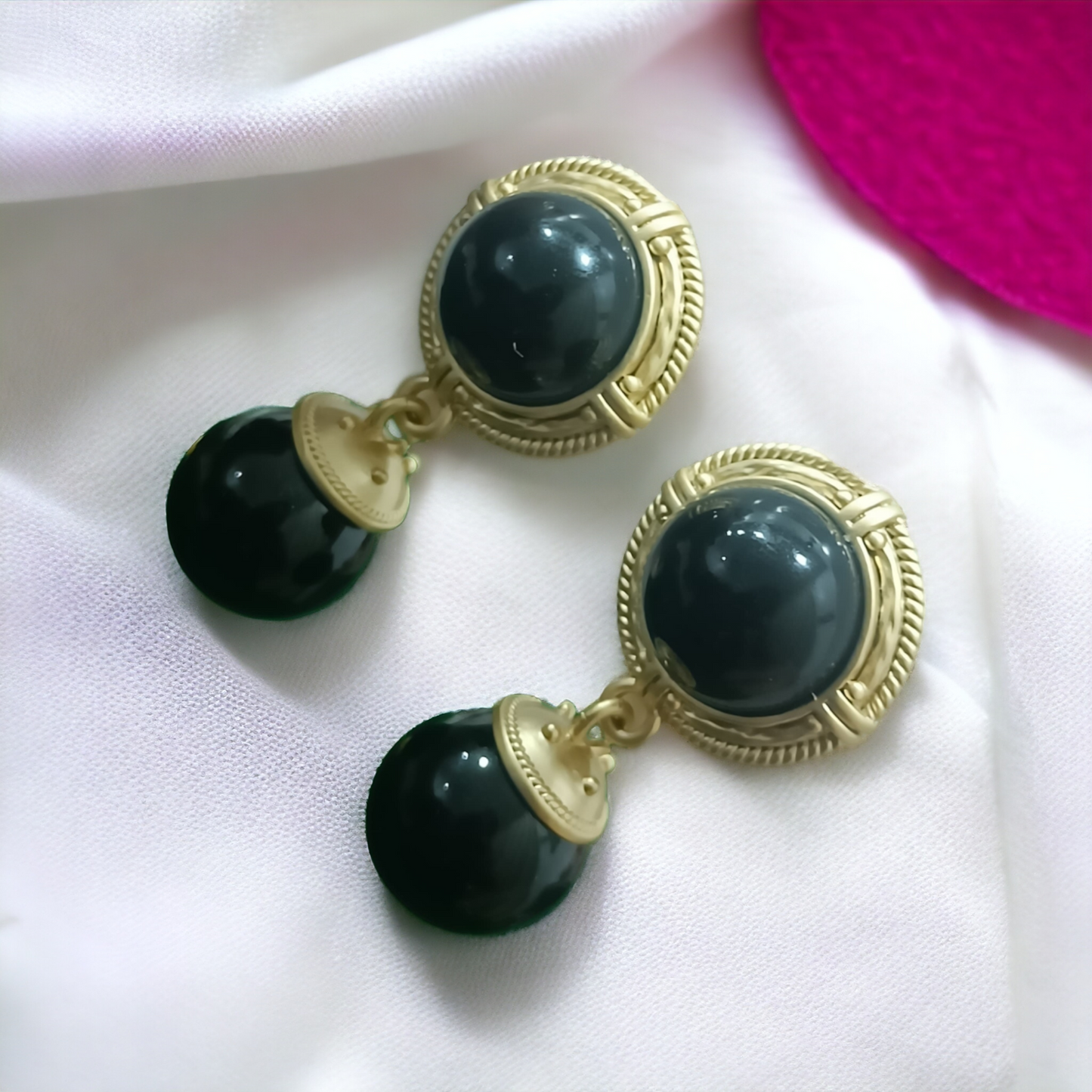 Classic black and golden Earrings