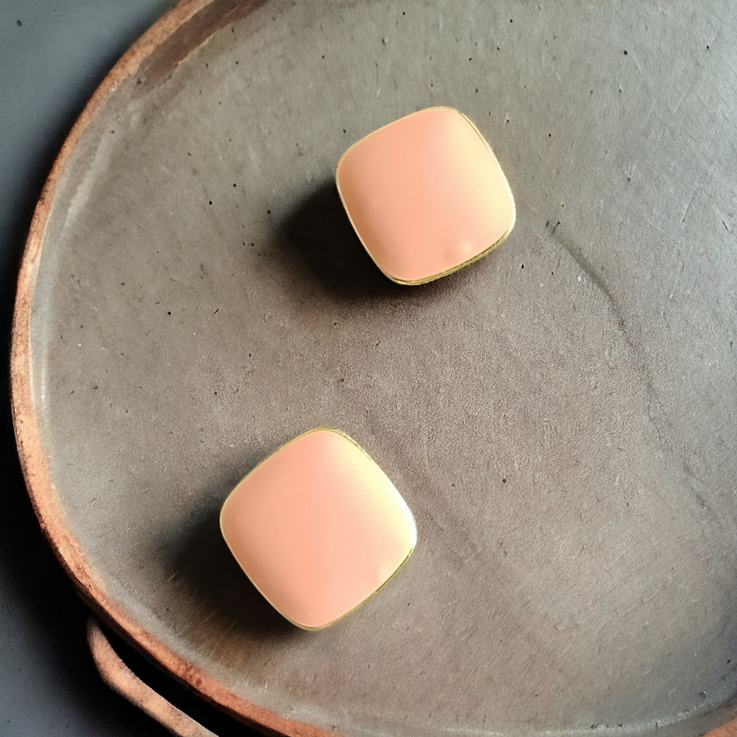 Elegant Square Design Stud Earrings