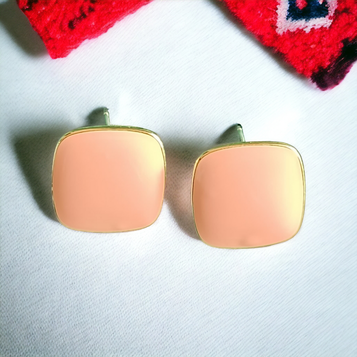 Elegant Square Design Stud Earrings