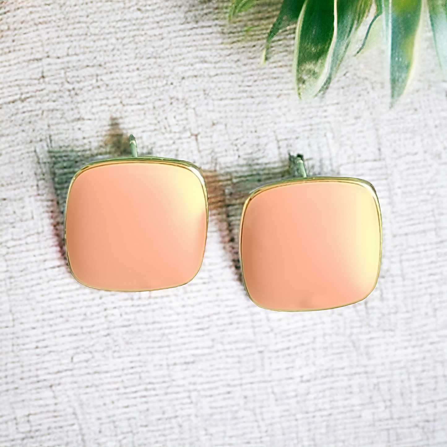 Elegant Square Design Stud Earrings