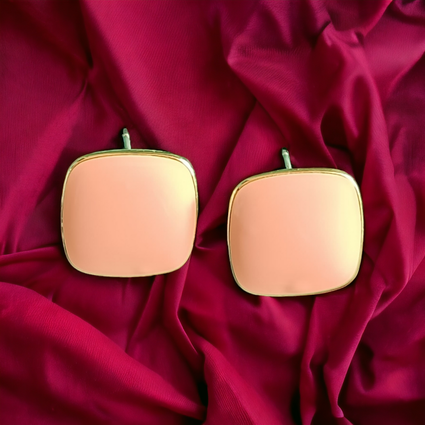 Elegant Square Design Stud Earrings