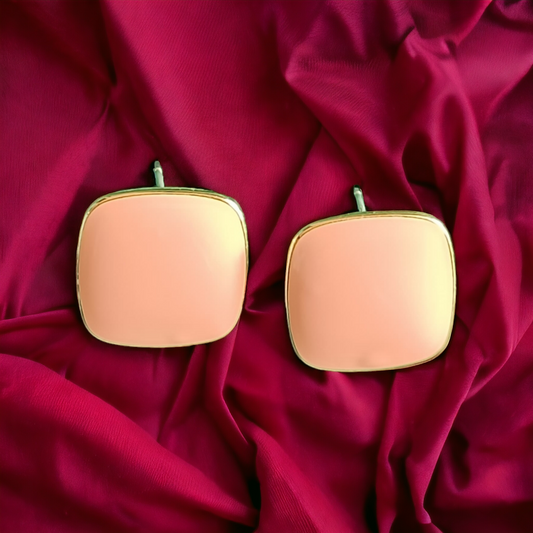 Elegant Square Design Stud Earrings