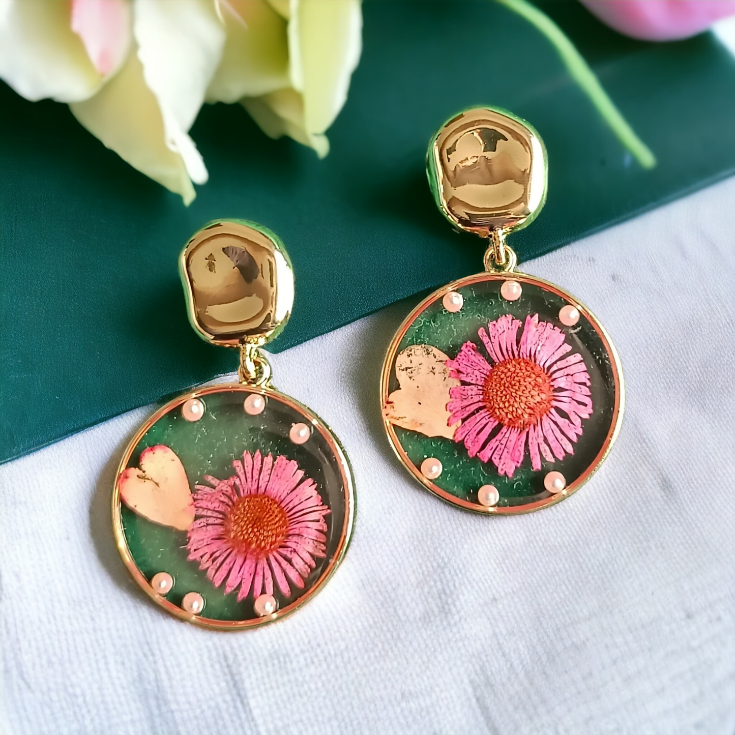 Exquisite Designer Flower Earrings