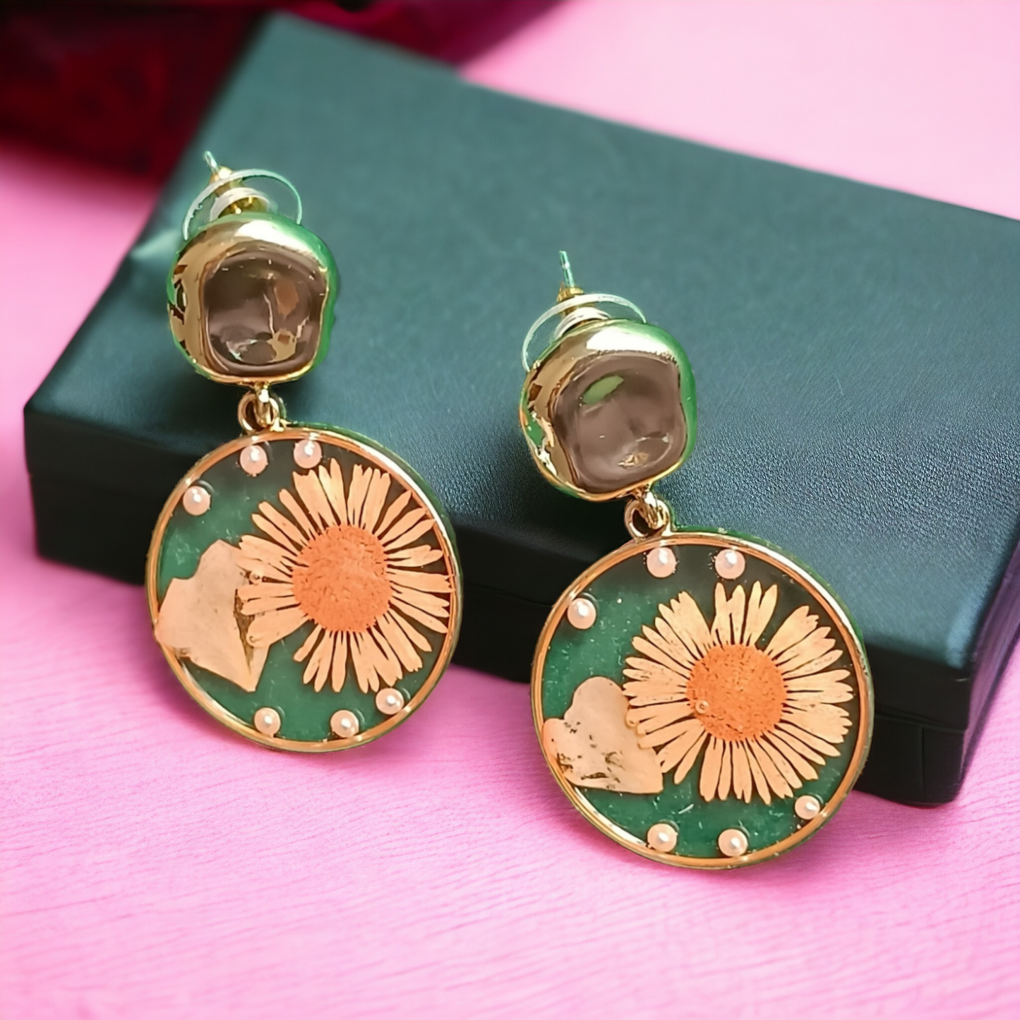 Exquisite Designer Flower Earrings
