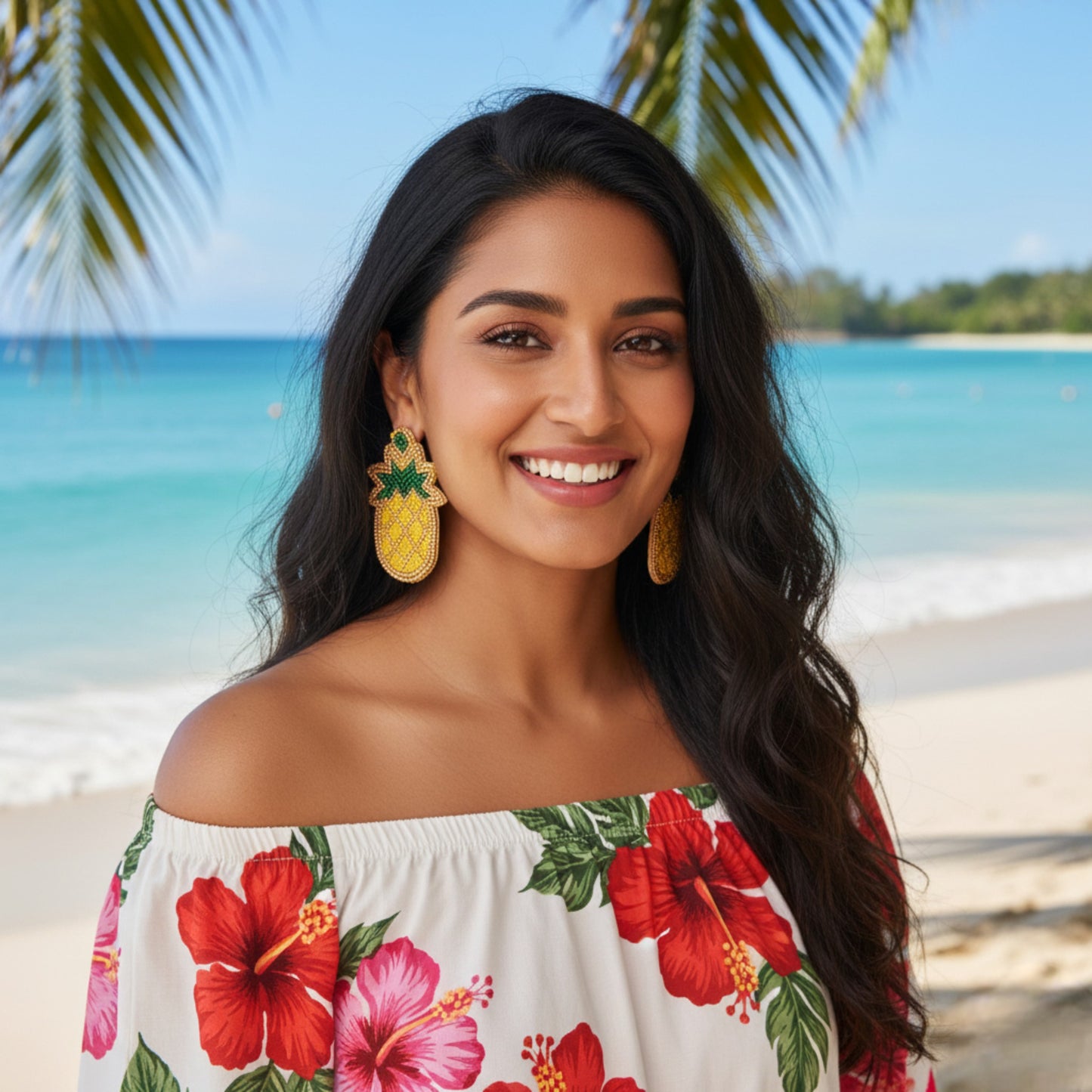 Tropical Splendora Pineapple shaped earrings