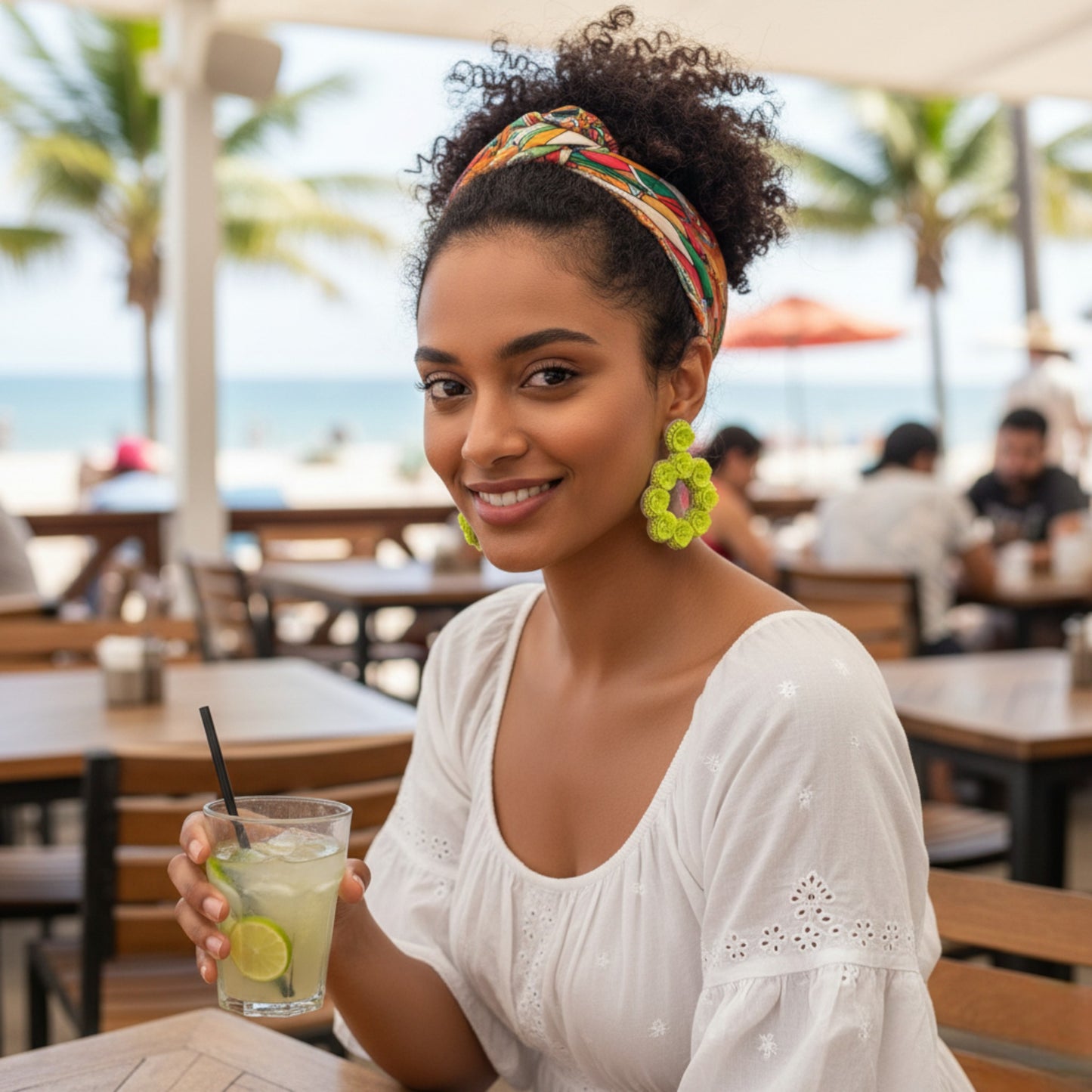 Handcrafted Yellow Flower Earrings