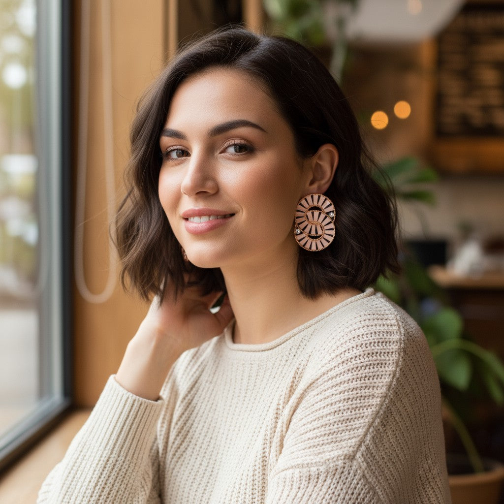 S Shaped Cocktail Earrings