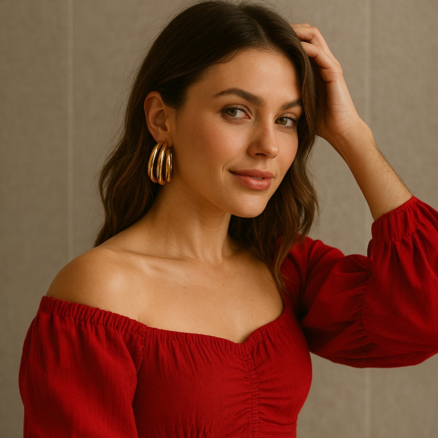 Three Layer Hoop Earrings